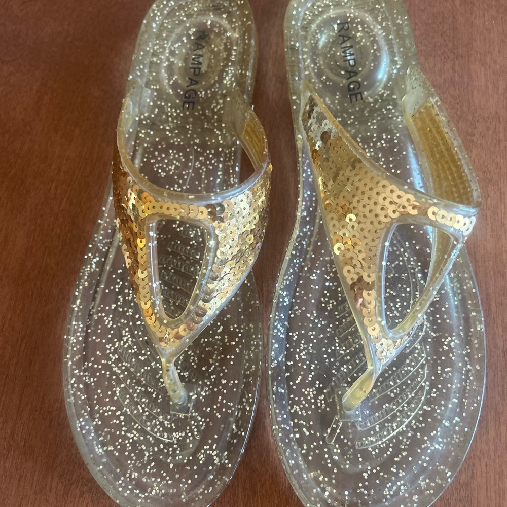 Gold Sequin Women's Sandals